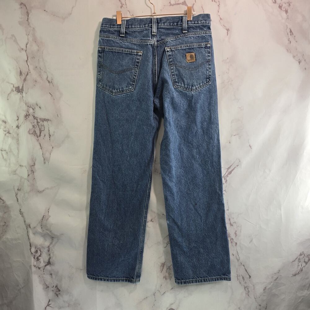 Carhartt Jeans Mens 32 X 30 Denim Relaxed Fit Medium Wash Straight Leg